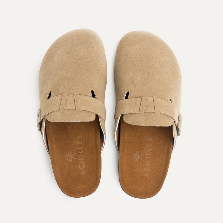 Boston Soft Footbed Suede Leather- Beige