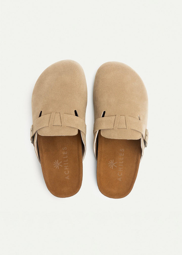 Boston Soft Footbed Suede Leather- Beige