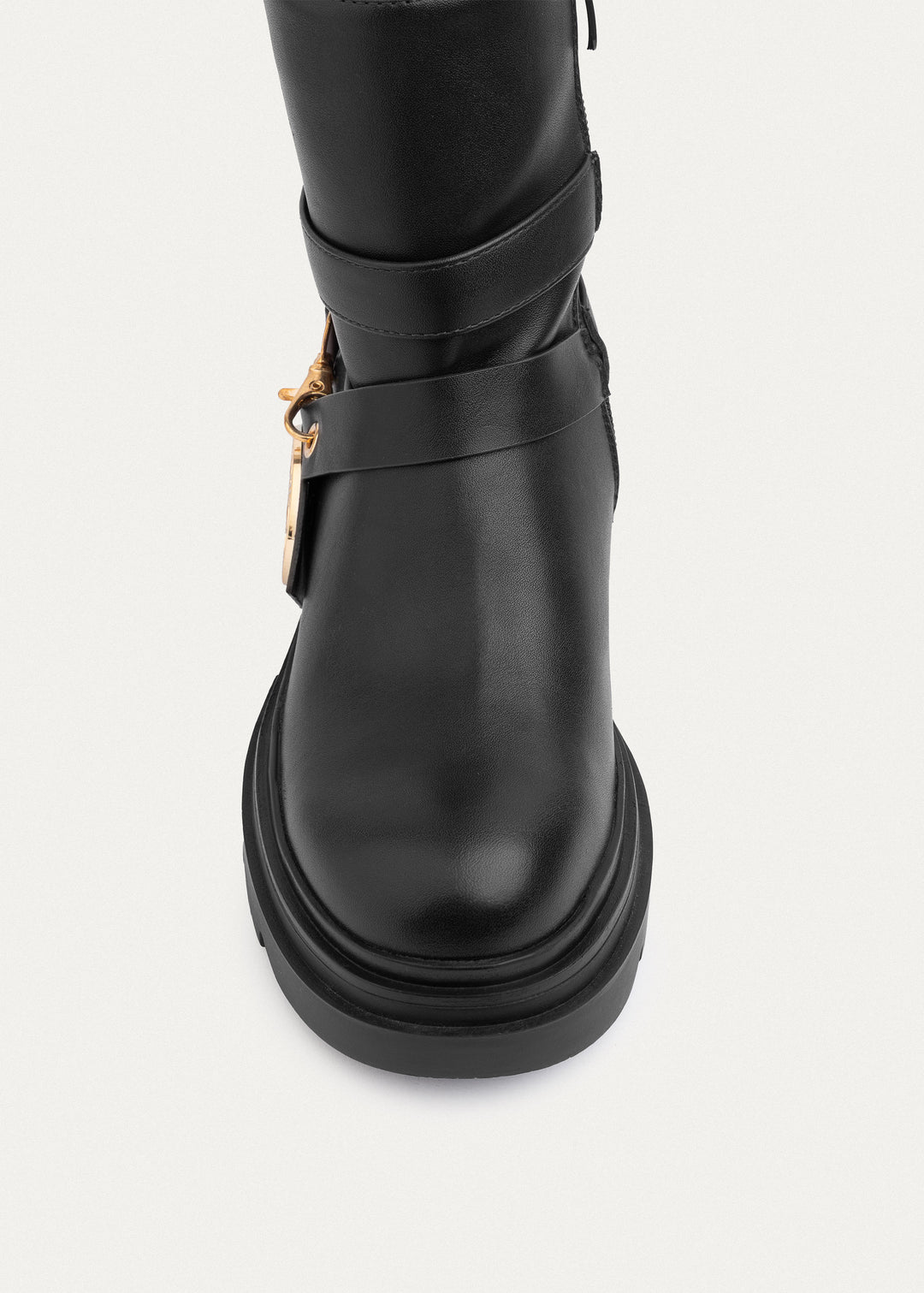 Emblem Strap Boots | Black