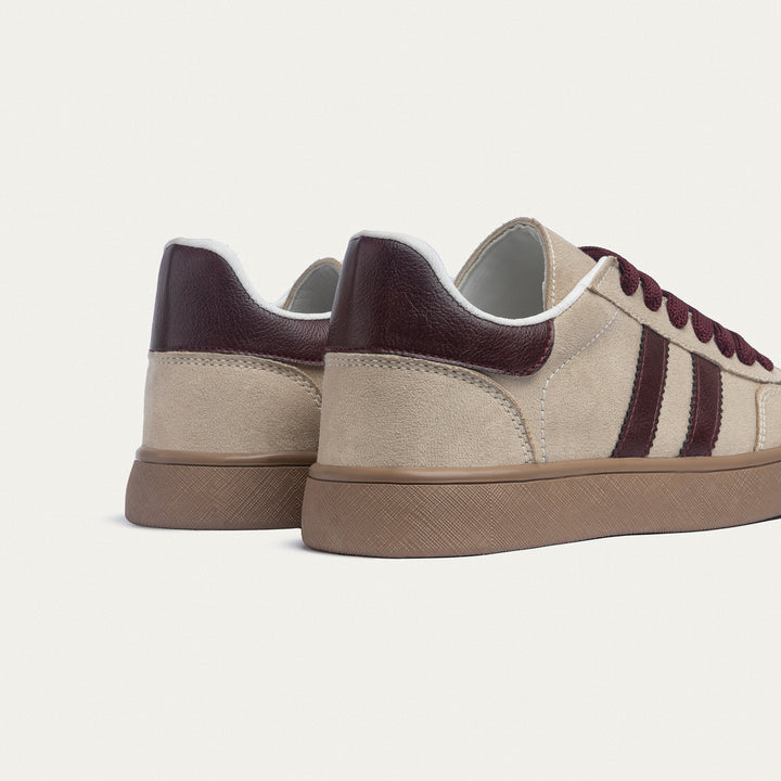 G-Sneakers Retro - Sandstone & Burgundy