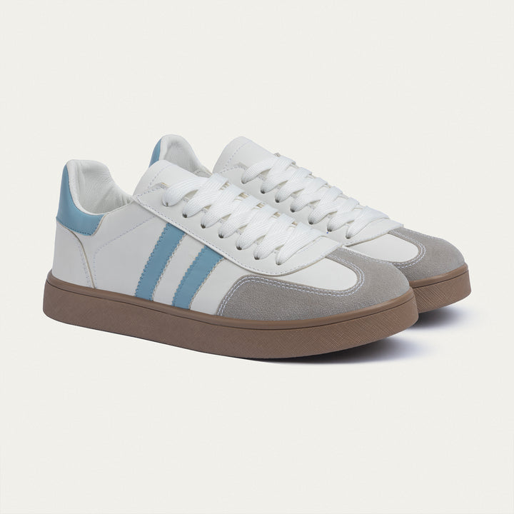 G-Sneakers Retro - White & Sky Blue