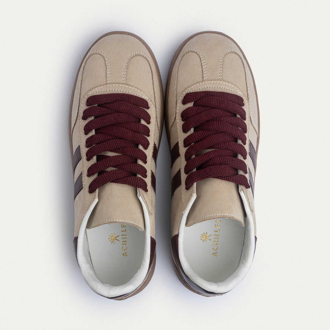 G-Sneakers Retro - Sandstone & Burgundy