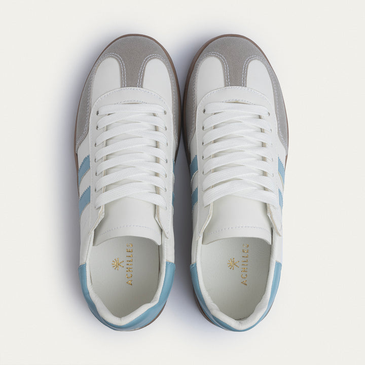 G-Sneakers Retro - White & Sky Blue