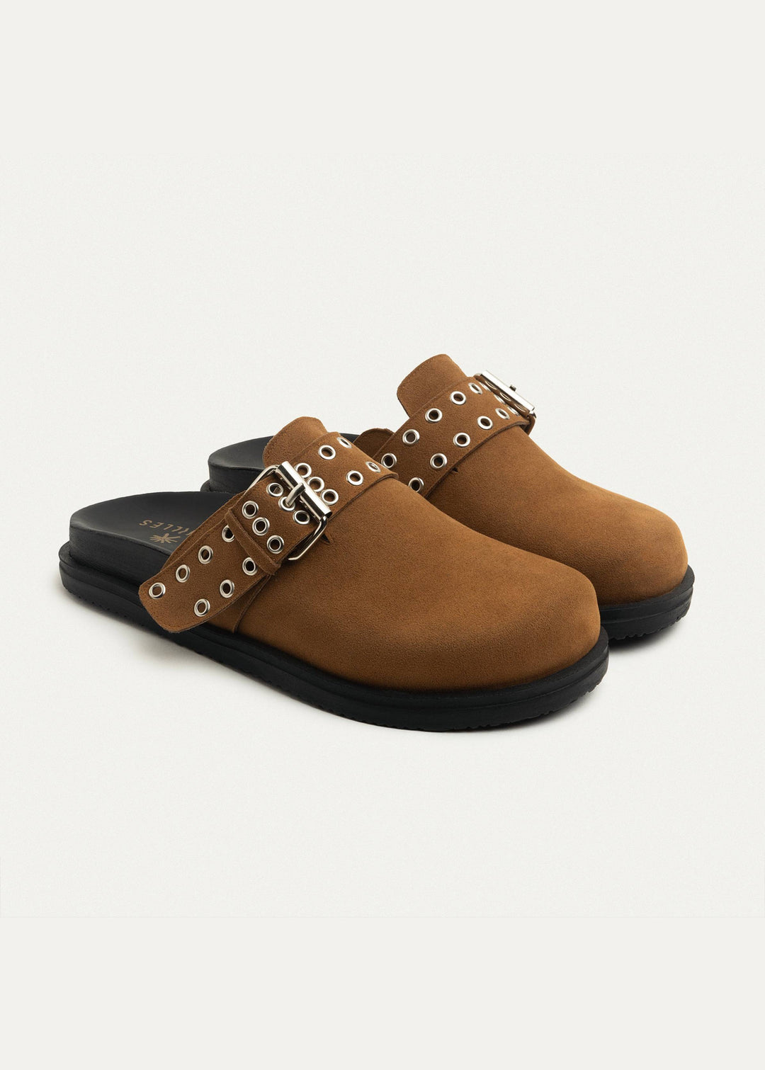 Halia Light Brown suede Mules