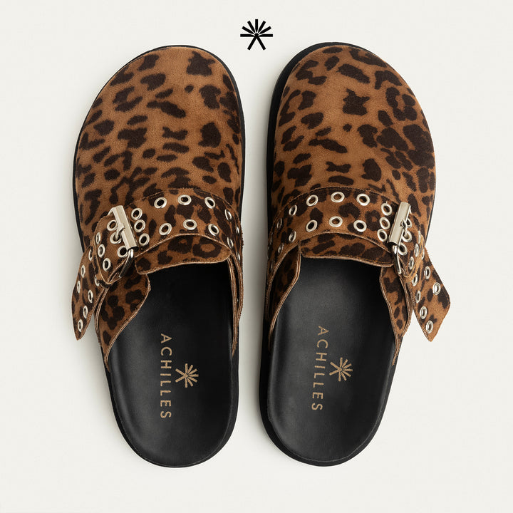 Halia Leopard suede Mules