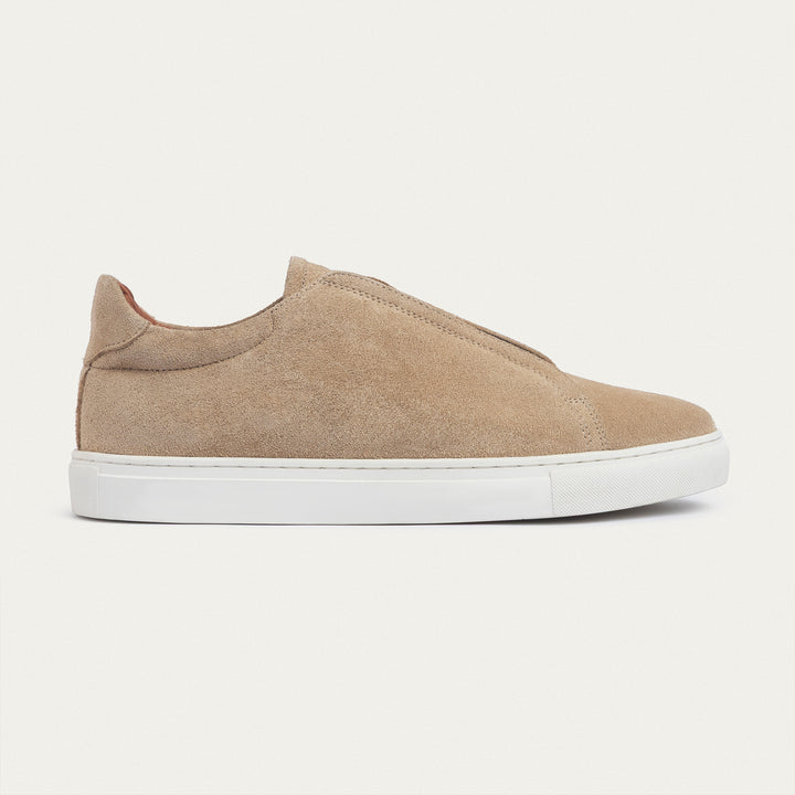 Achilles Theo - Men's Slip-On Leather Sneakers - Beige