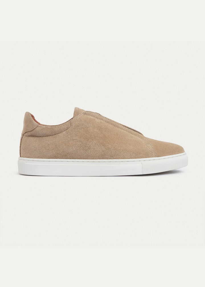 Achilles Theo - Men's Slip-On Leather Sneakers - Beige
