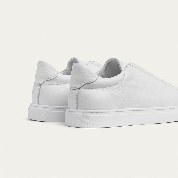 Achilles Theo - Men's Slip-On Leather Sneakers - White