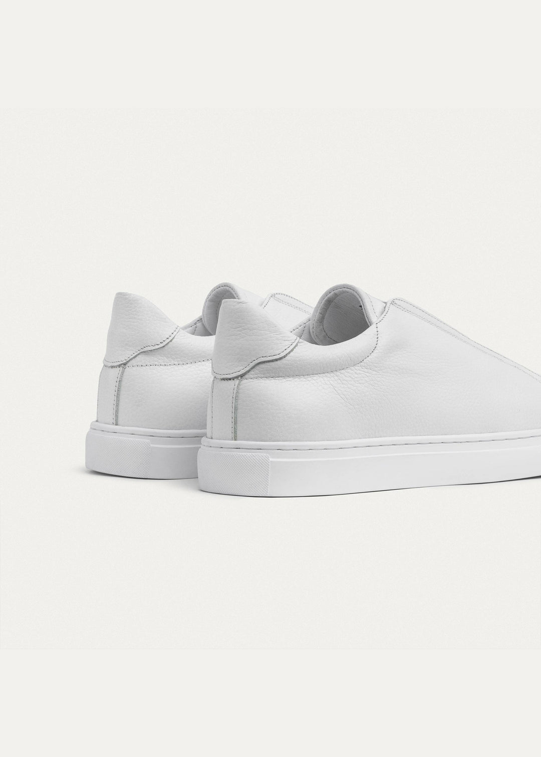 Achilles Theo - Men's Slip-On Leather Sneakers - White