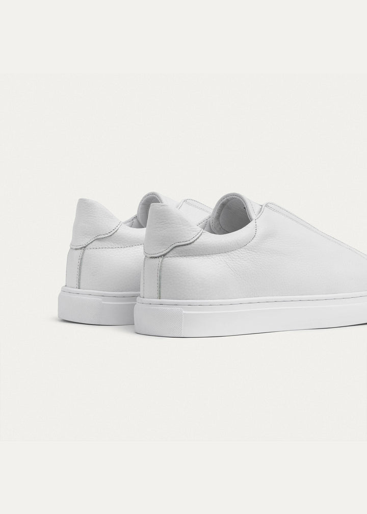 Achilles Theo - Men's Slip-On Leather Sneakers - White