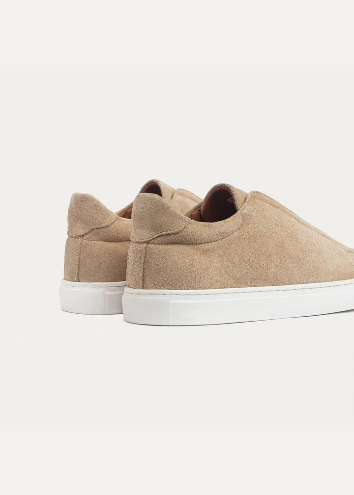 Theo Men's Slip-On Leather Sneakers | Beige