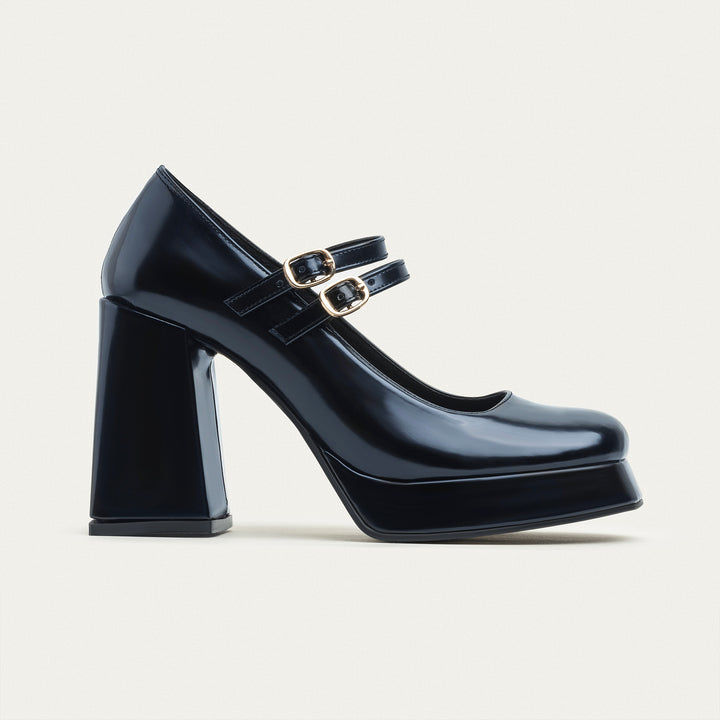 Vintage Vibes Platform Mary Jane | Dark Blue