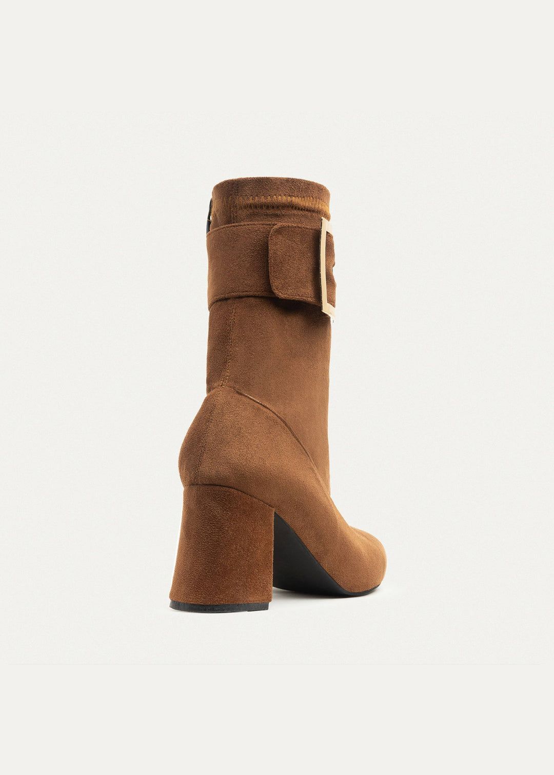 Achilles Hug Buckle Ankle Boots - Light Brown