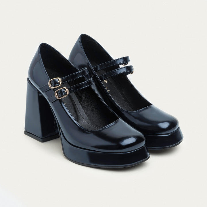 Vintage Vibes Platform Mary Jane | Dark Blue