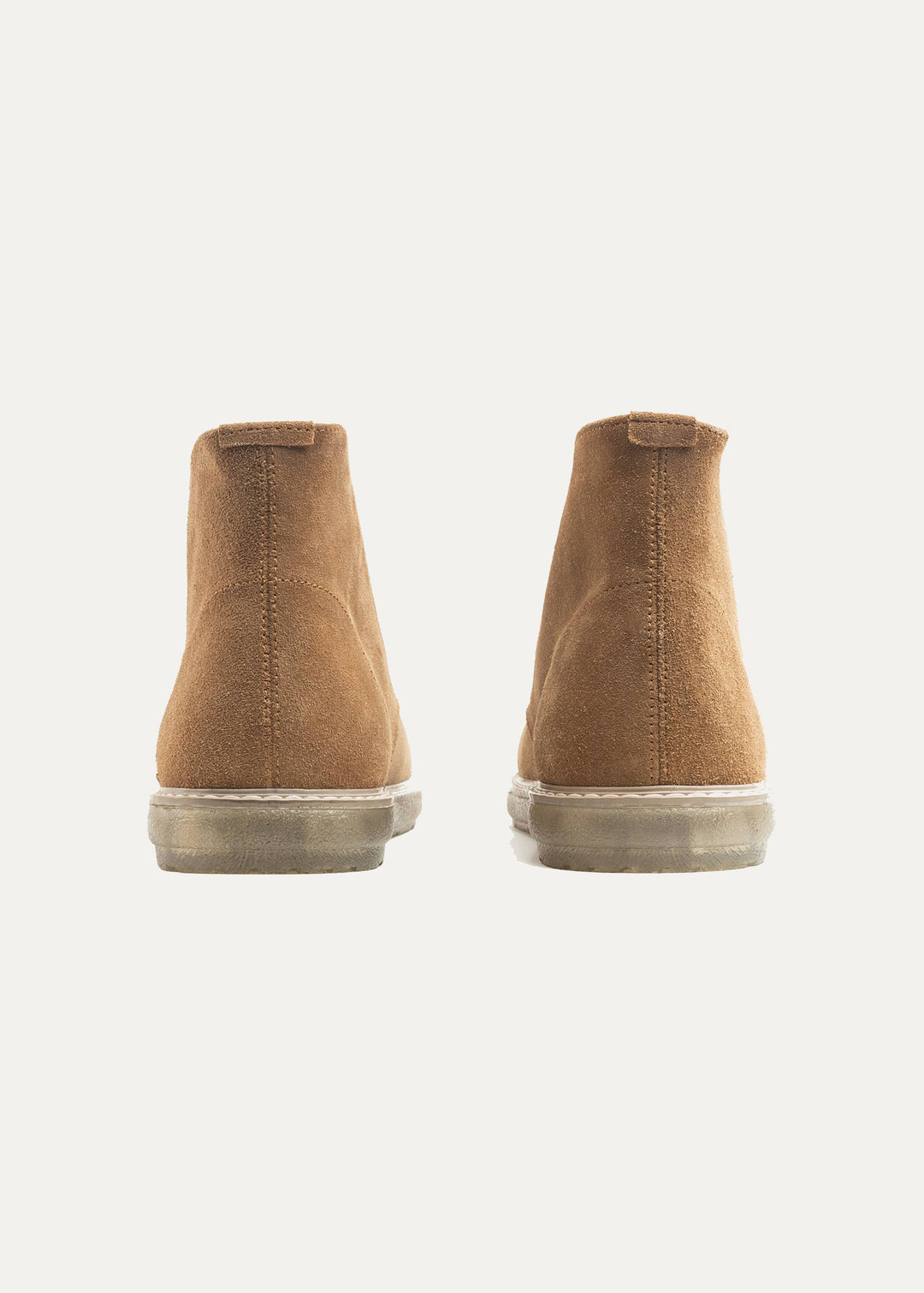 Achilles Split Suede Desert Boots Plain Toe For Men - Cafe