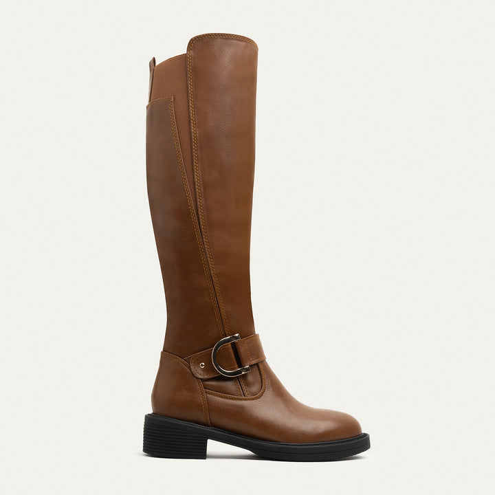 The Buckle High Knee Boots - Havan