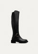 The Buckle Knee high Boots | Black