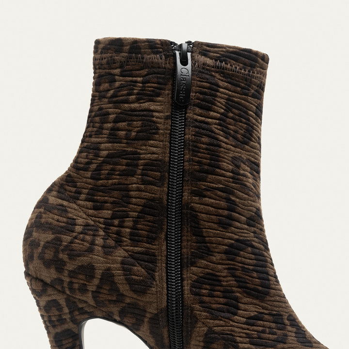 Leopard Chic Ankle Boots Leopard Black