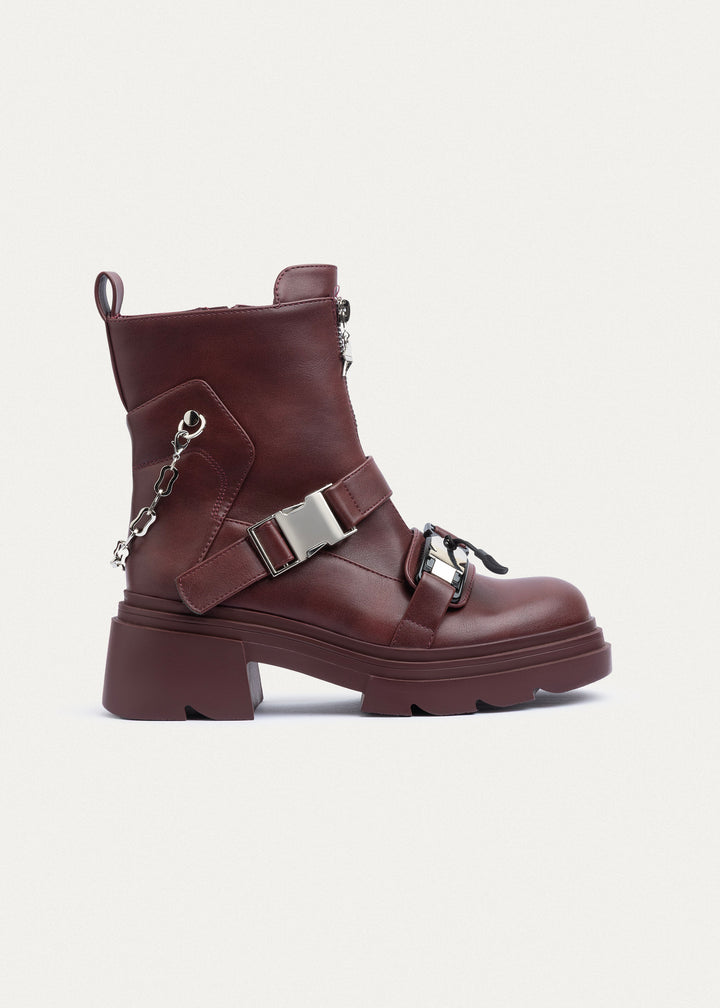 Vortex Chain Boots|  Burguandy