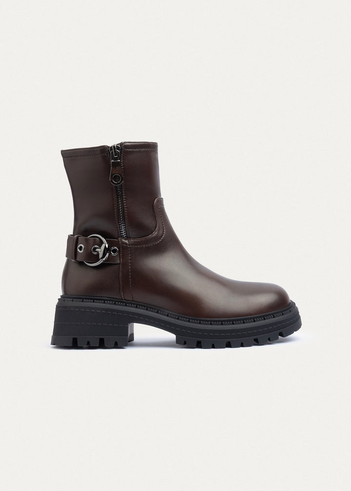 Urban Loop Zip Boots | Brown