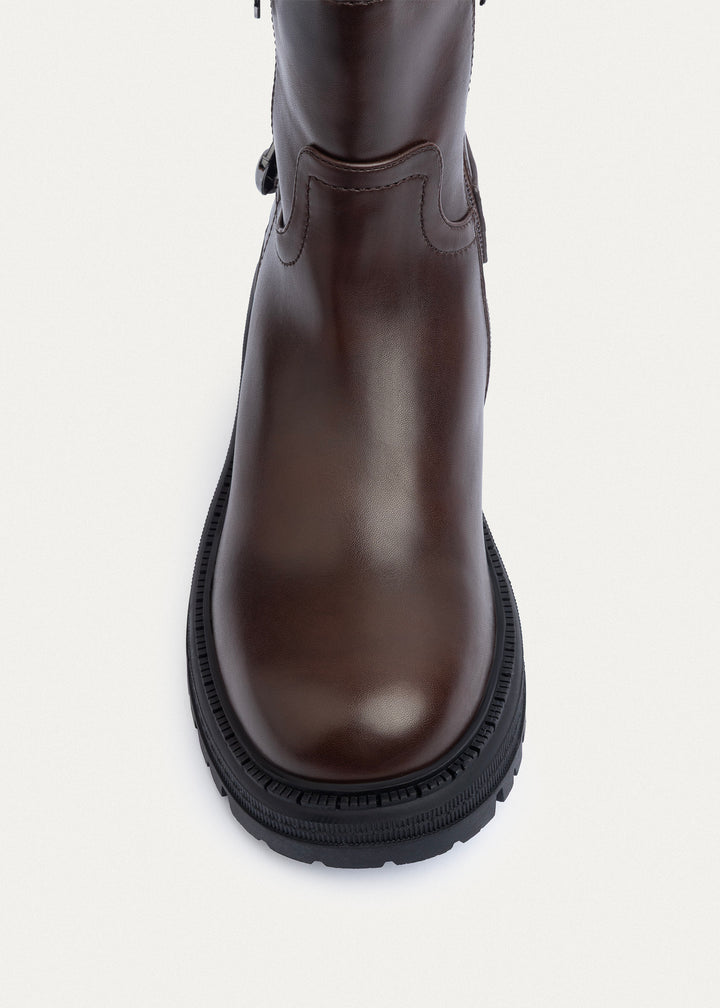 Urban Loop Zip Boots | Brown