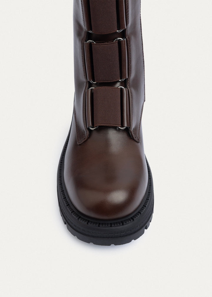 Apex Elastic Combat Boots | Brown