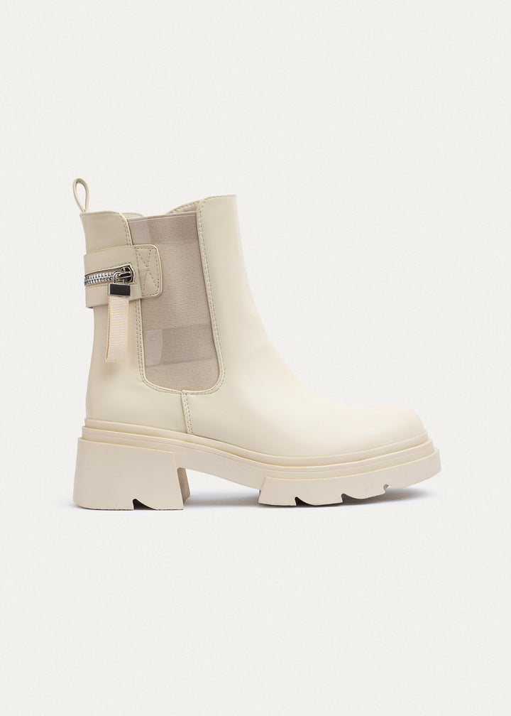 Axis Zip Chelsea Boots | Beige