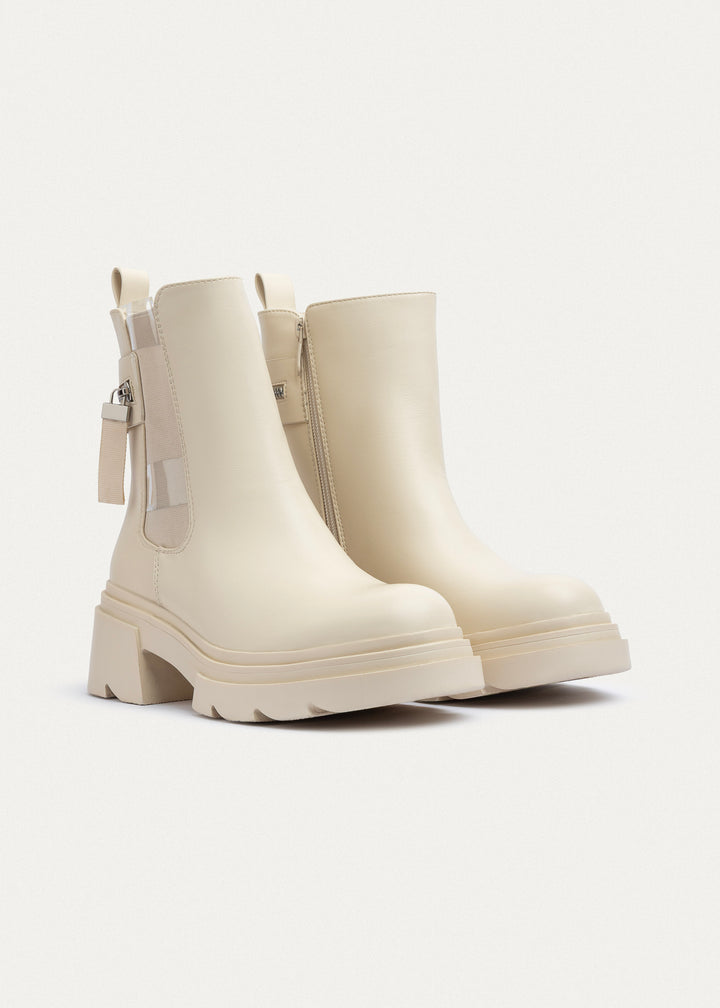 Axis Zip Chelsea Boots | Beige