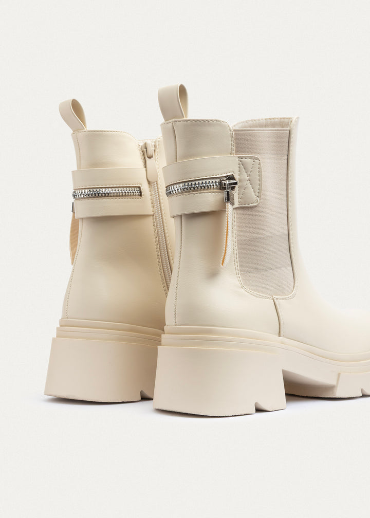 Axis Zip Chelsea Boots | Beige