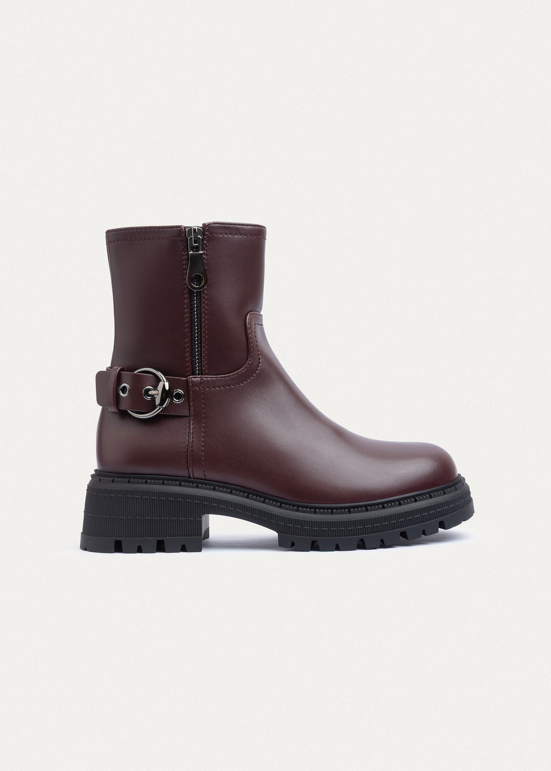 Urban Loop Zip Boots | Burguandy