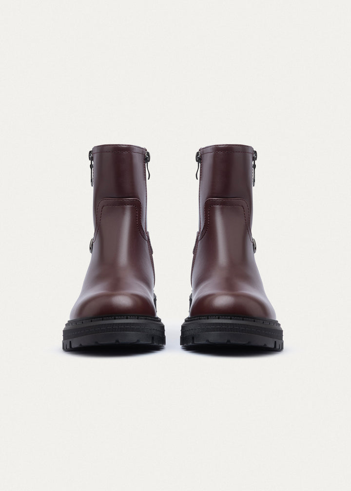 Urban Loop Zip Boots | Burguandy