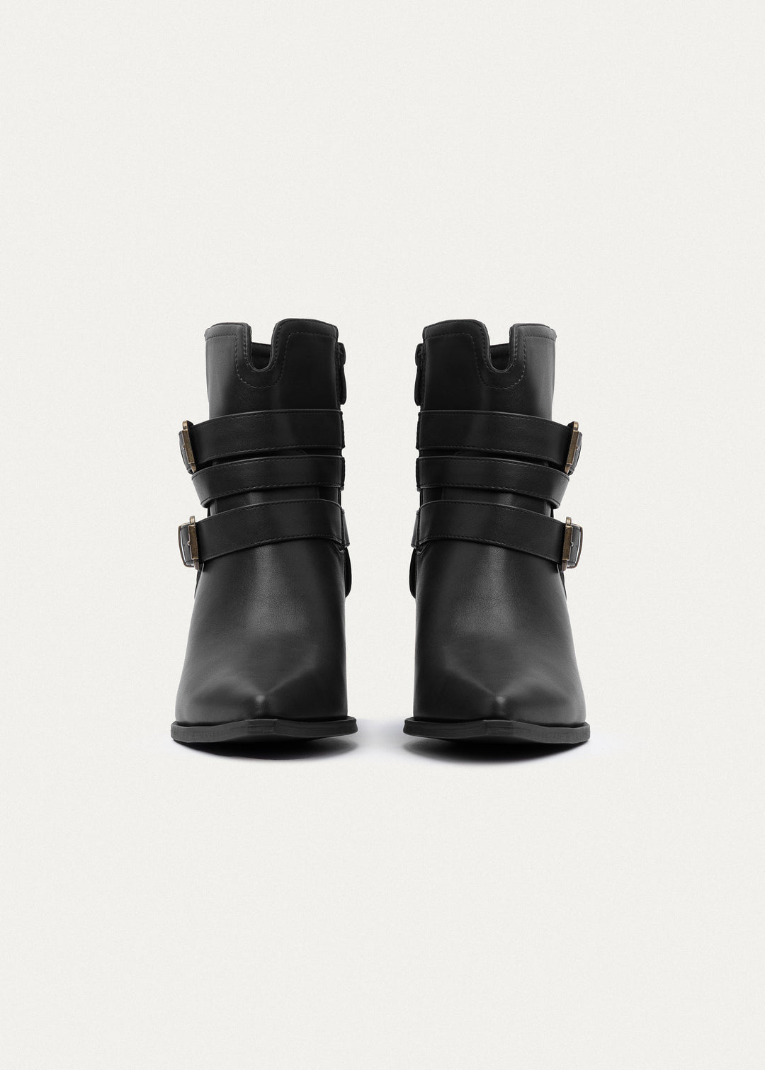 Stride Buckle Ankle Boots | Black