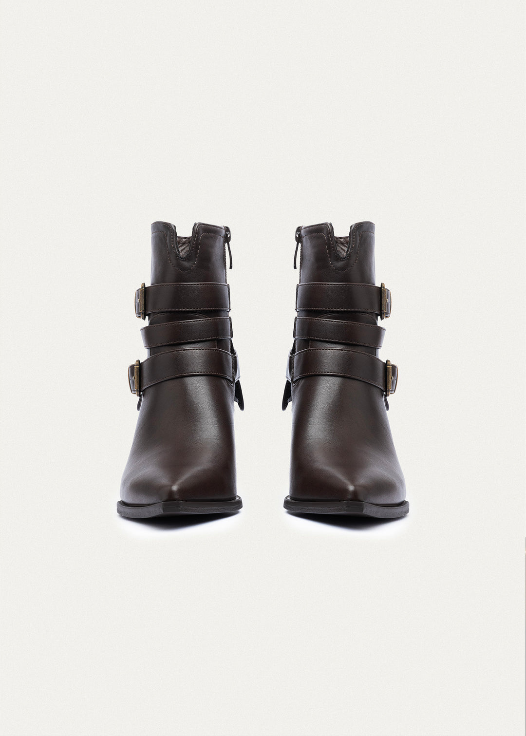 Stride Buckle Ankle Boots | Brown