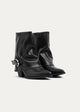 Dial Belt Heel Boots | Black