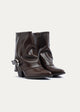 Dial Belt Heel Boots | Brown