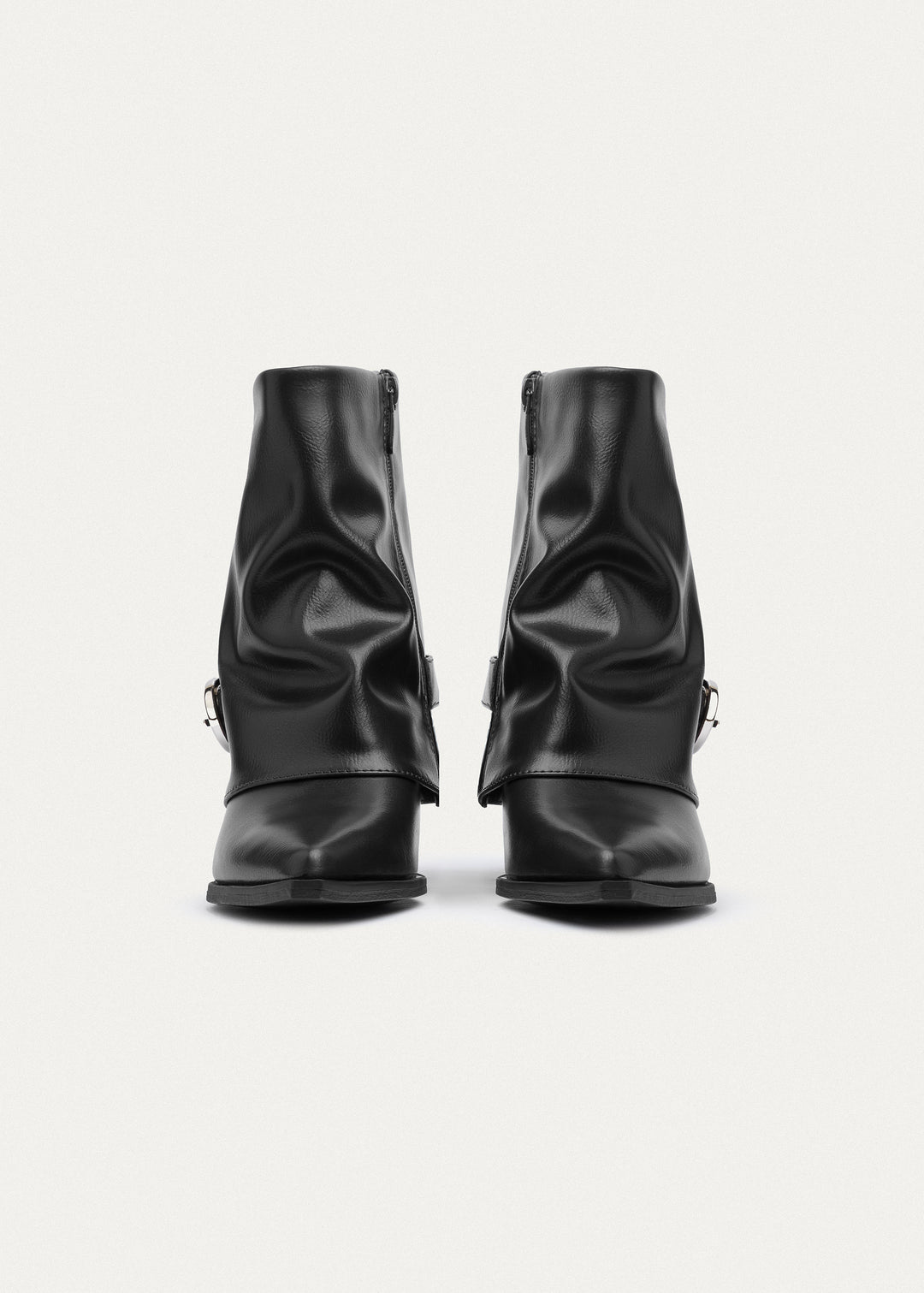 Dial Belt Heel Boots | Black