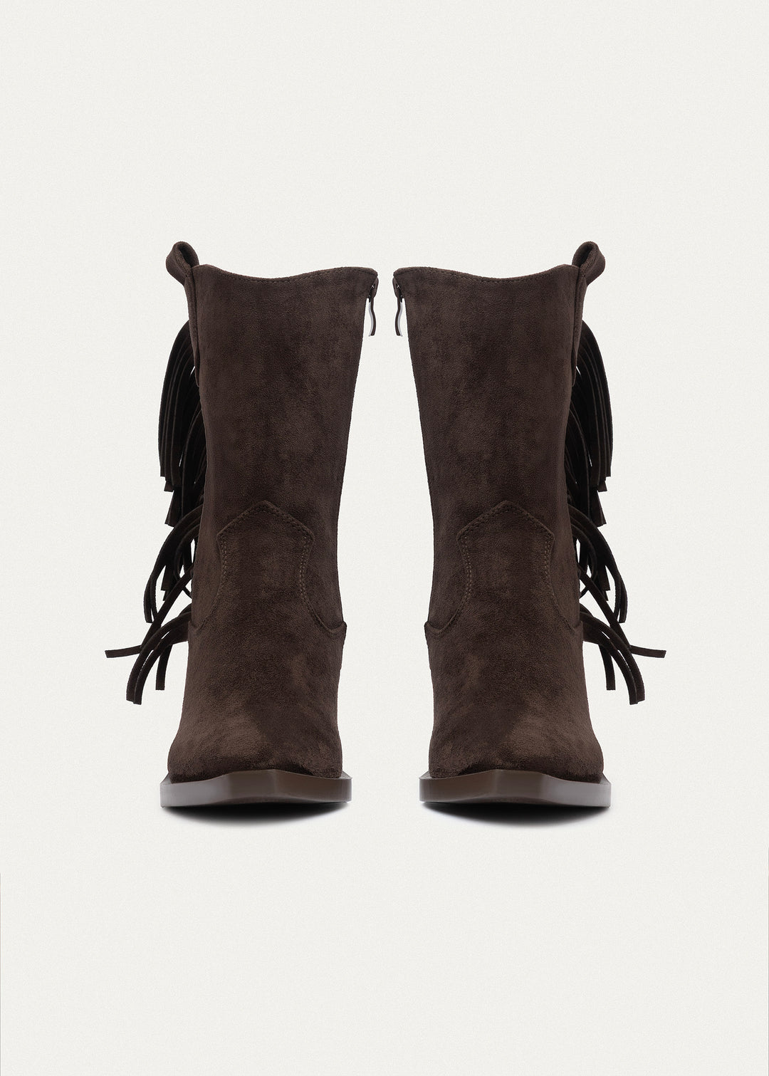 Sierra Fringe Heel Boots | Brown