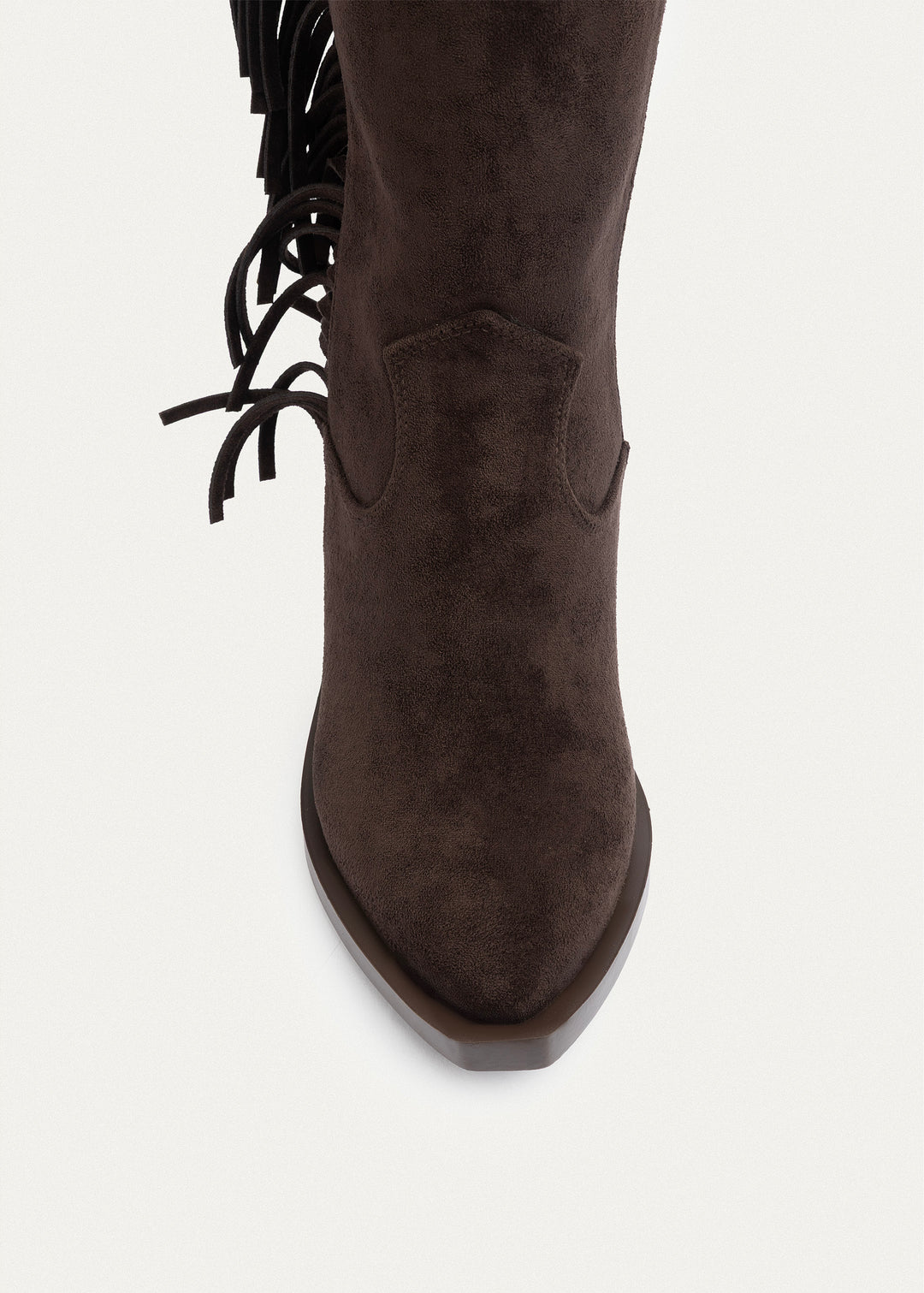 Sierra Fringe Heel Boots | Brown