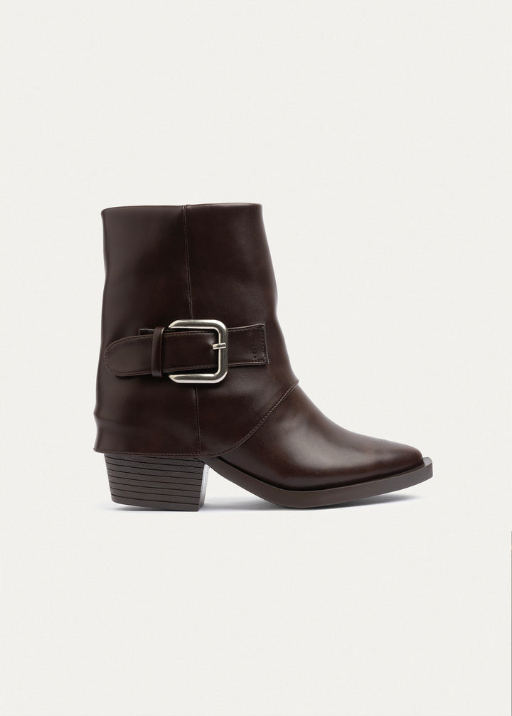 Metro Buckle Boots | Brown