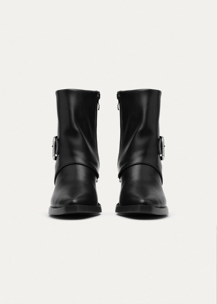 Metro Buckle Boots | Black