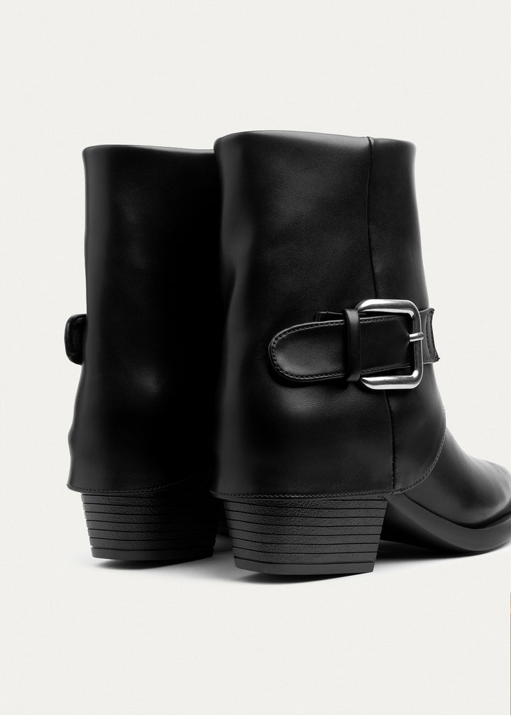 Metro Buckle Boots | Black