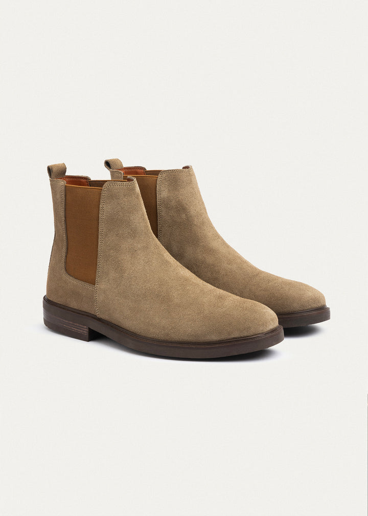 Signature Premium Suede Chelsea Boots | Cafe