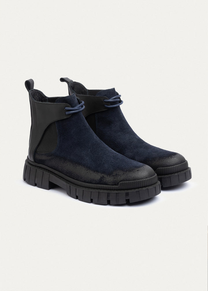 Summit Suede Chelsea Boots| Navy Blue