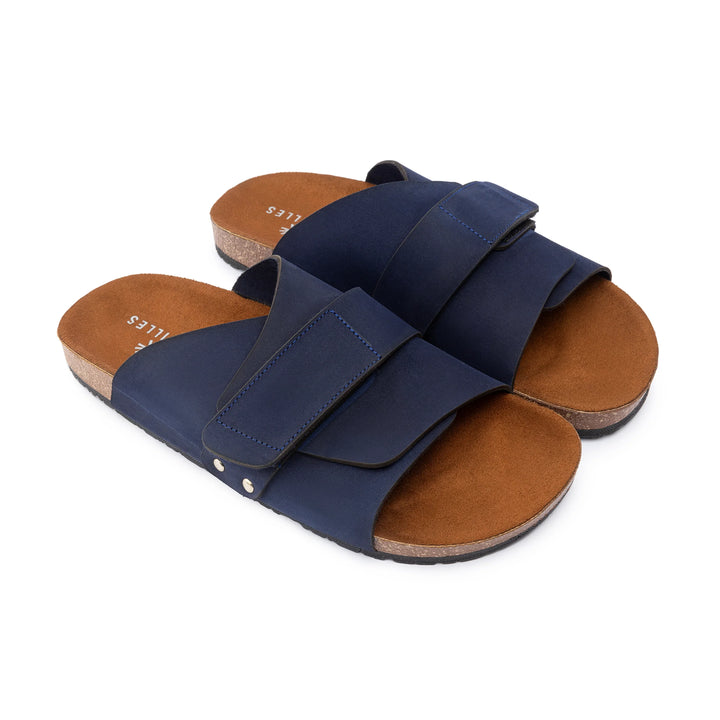Kyoto Soft Footbed Suede Leather | Navy Blue