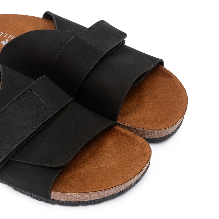 Kyoto Soft Footbed Suede Leather | Black