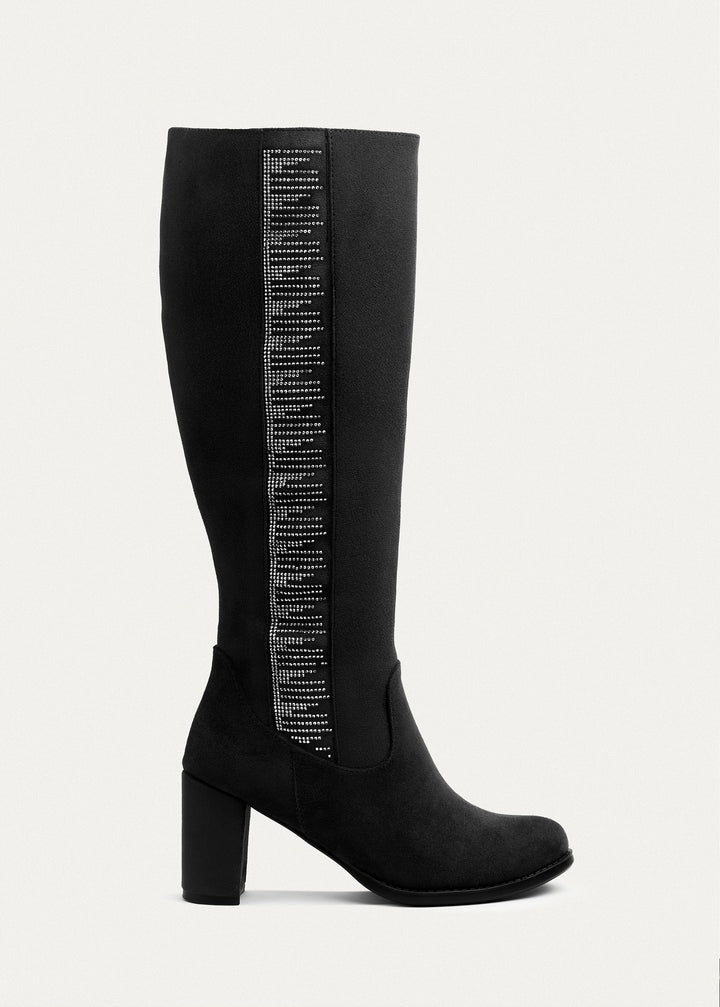 Glimmer Tall Heel Boots | Black