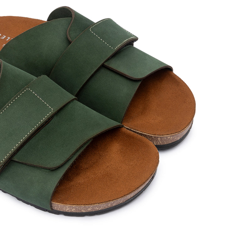 Kyoto Soft Footbed Suede Leather | Olive