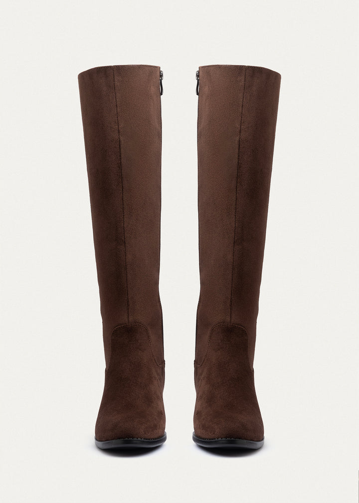 Glimmer Tall Heel Boots | Brown