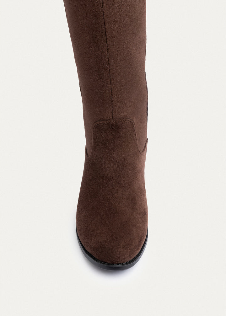 Glimmer Tall Heel Boots | Brown