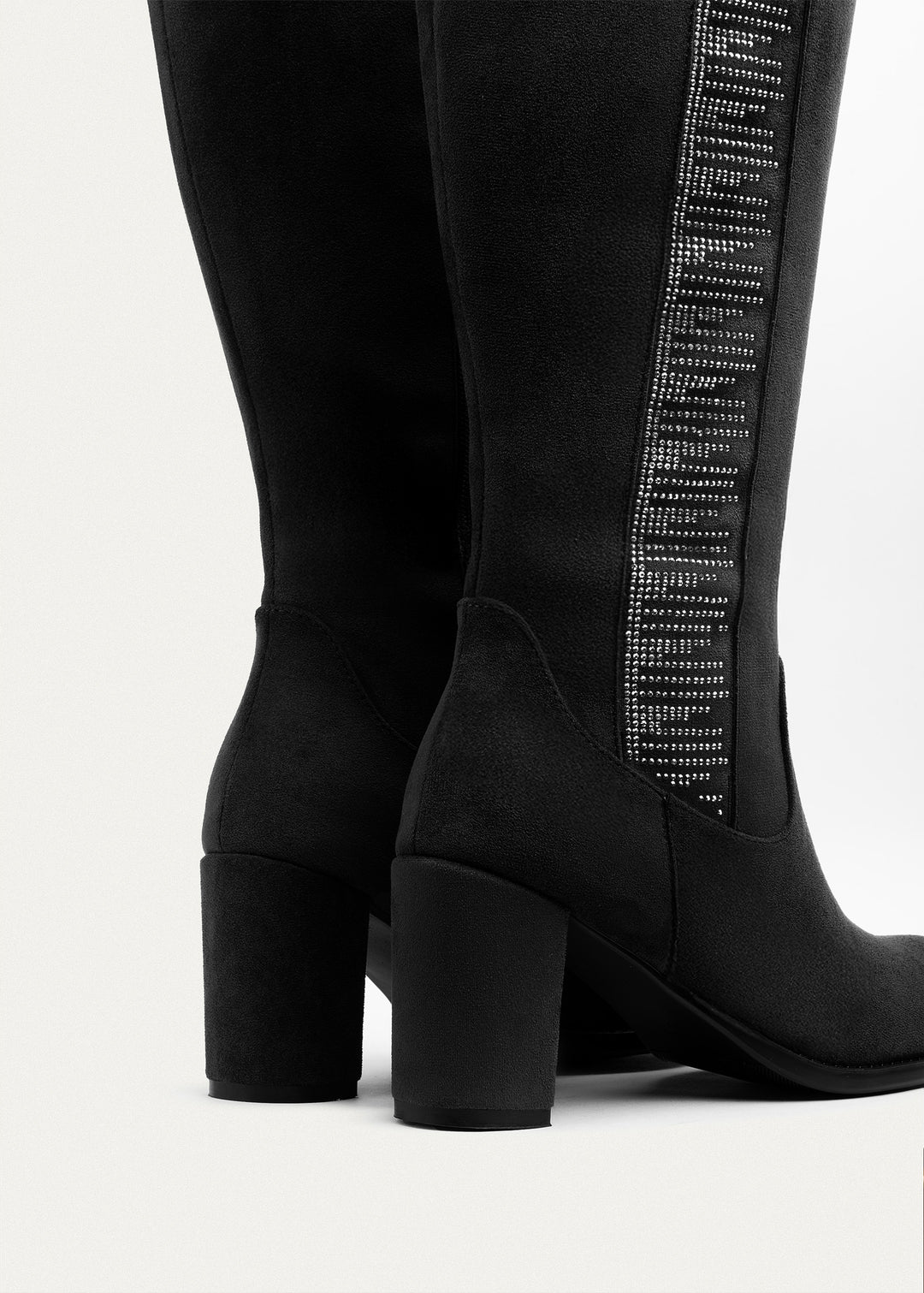 Glimmer Tall Heel Boots | Black